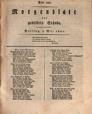 Morgenblatt für gebildete Stände Freitag 4. Mai 1821