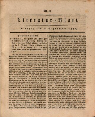 Morgenblatt für gebildete Stände Dienstag 11. September 1821