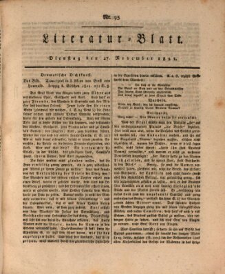 Morgenblatt für gebildete Stände Dienstag 27. November 1821