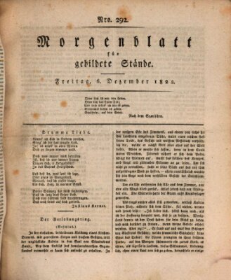 Morgenblatt für gebildete Stände Freitag 6. Dezember 1822