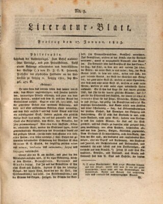 Morgenblatt für gebildete Stände Freitag 17. Januar 1823