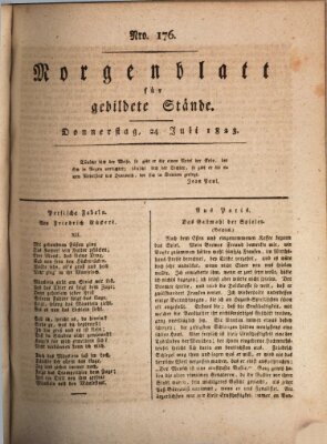 Morgenblatt für gebildete Stände Donnerstag 24. Juli 1823