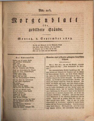 Morgenblatt für gebildete Stände Montag 8. September 1823