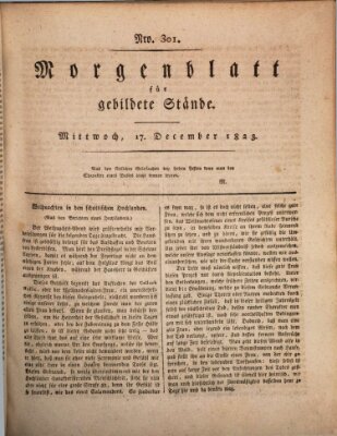 Morgenblatt für gebildete Stände Mittwoch 17. Dezember 1823