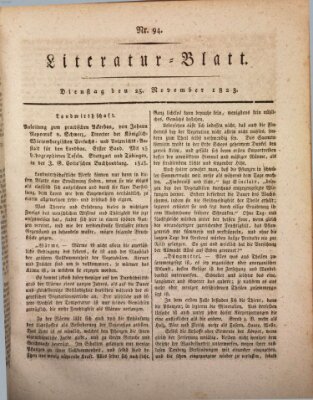 Morgenblatt für gebildete Stände Dienstag 25. November 1823