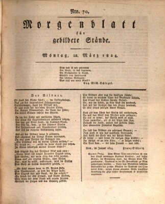Morgenblatt für gebildete Stände Montag 22. März 1824