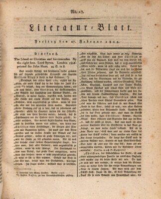 Morgenblatt für gebildete Stände Freitag 27. Februar 1824