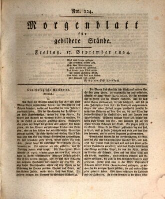 Morgenblatt für gebildete Stände Freitag 17. September 1824