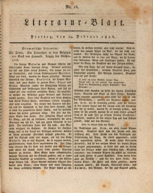 Morgenblatt für gebildete Stände Freitag 24. Februar 1826