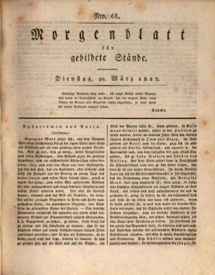Morgenblatt für gebildete Stände Dienstag 20. März 1827