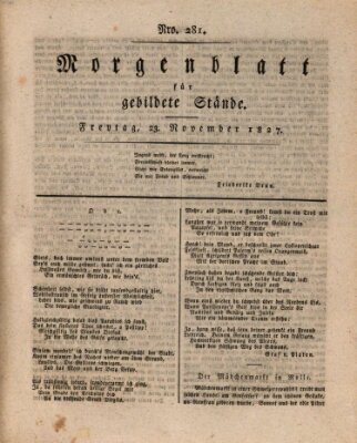 Morgenblatt für gebildete Stände Freitag 23. November 1827