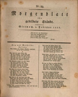 Morgenblatt für gebildete Stände Mittwoch 6. Februar 1828