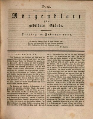 Morgenblatt für gebildete Stände Freitag 29. Februar 1828