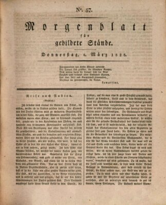 Morgenblatt für gebildete Stände Donnerstag 6. März 1828
