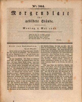 Morgenblatt für gebildete Stände Montag 2. Mai 1831