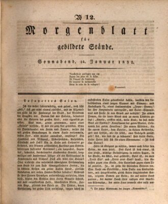 Morgenblatt für gebildete Stände Samstag 14. Januar 1832