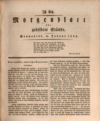 Morgenblatt für gebildete Stände Samstag 28. Januar 1832