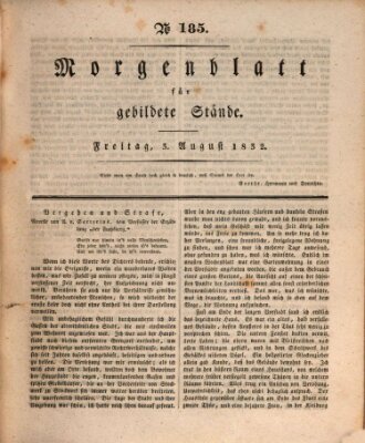 Morgenblatt für gebildete Stände Freitag 3. August 1832