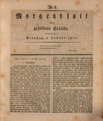 Morgenblatt für gebildete Stände Dienstag 8. Januar 1833