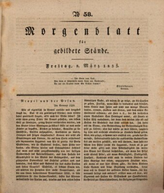 Morgenblatt für gebildete Stände Freitag 8. März 1833