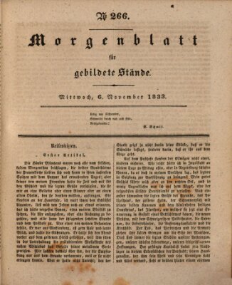 Morgenblatt für gebildete Stände Mittwoch 6. November 1833