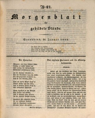 Morgenblatt für gebildete Stände Samstag 24. Januar 1835