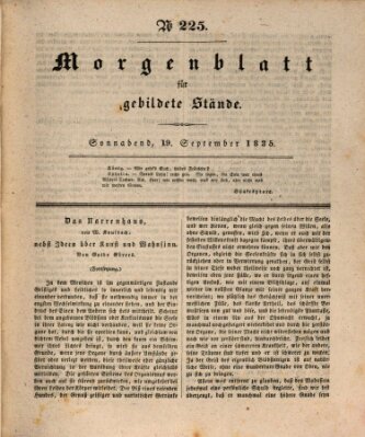 Morgenblatt für gebildete Stände Samstag 19. September 1835