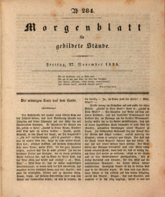 Morgenblatt für gebildete Stände Freitag 27. November 1835