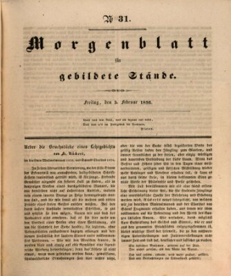 Morgenblatt für gebildete Stände Freitag 5. Februar 1836