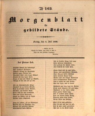 Morgenblatt für gebildete Stände Freitag 8. Juli 1836