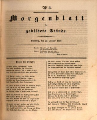 Morgenblatt für gebildete Stände Dienstag 10. Januar 1837