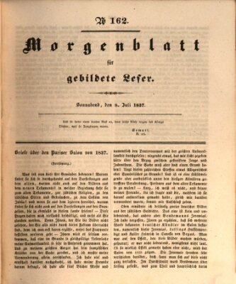 Morgenblatt für gebildete Leser (Morgenblatt für gebildete Stände) Samstag 8. Juli 1837