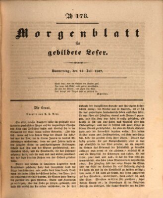 Morgenblatt für gebildete Leser (Morgenblatt für gebildete Stände) Donnerstag 27. Juli 1837