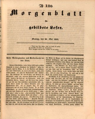 Morgenblatt für gebildete Leser (Morgenblatt für gebildete Stände) Montag 20. Mai 1839