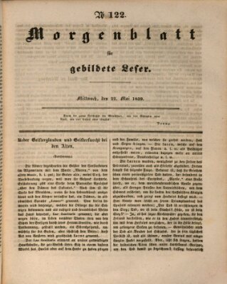 Morgenblatt für gebildete Leser (Morgenblatt für gebildete Stände) Mittwoch 22. Mai 1839