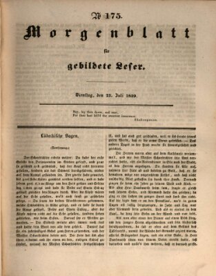 Morgenblatt für gebildete Leser (Morgenblatt für gebildete Stände) Dienstag 23. Juli 1839