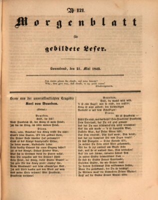 Morgenblatt für gebildete Leser (Morgenblatt für gebildete Stände) Samstag 21. Mai 1842