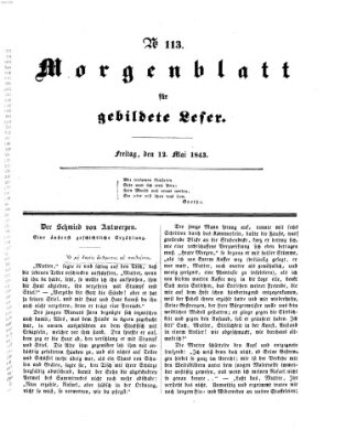Morgenblatt für gebildete Leser (Morgenblatt für gebildete Stände) Freitag 12. Mai 1843