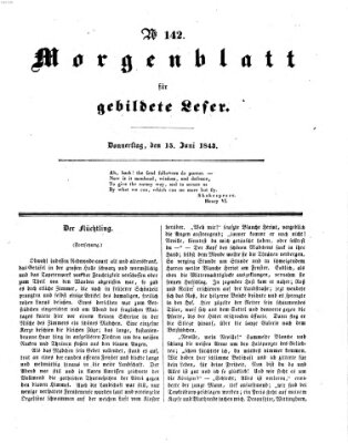 Morgenblatt für gebildete Leser (Morgenblatt für gebildete Stände) Donnerstag 15. Juni 1843