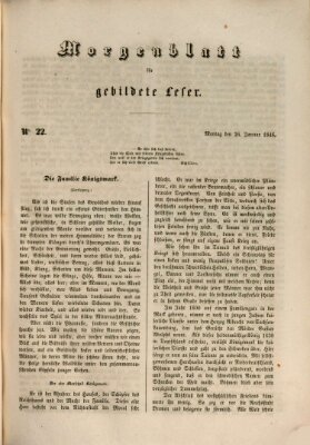 Morgenblatt für gebildete Leser (Morgenblatt für gebildete Stände) Montag 26. Januar 1846