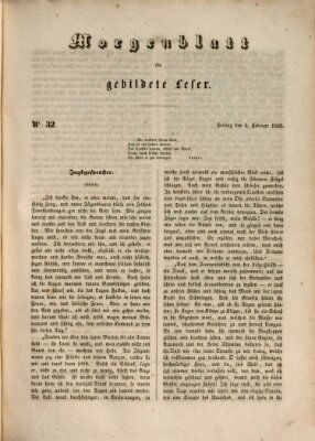 Morgenblatt für gebildete Leser (Morgenblatt für gebildete Stände) Freitag 6. Februar 1846
