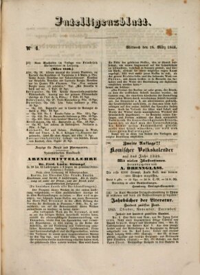 Morgenblatt für gebildete Leser (Morgenblatt für gebildete Stände) Mittwoch 18. März 1846