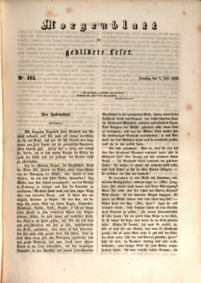 Morgenblatt für gebildete Leser (Morgenblatt für gebildete Stände) Dienstag 7. Juli 1846