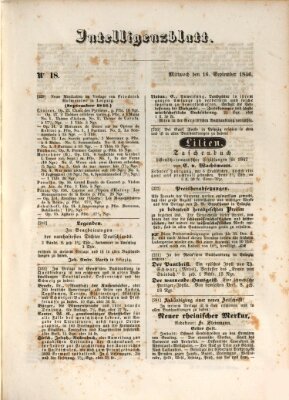 Morgenblatt für gebildete Leser (Morgenblatt für gebildete Stände) Mittwoch 16. September 1846