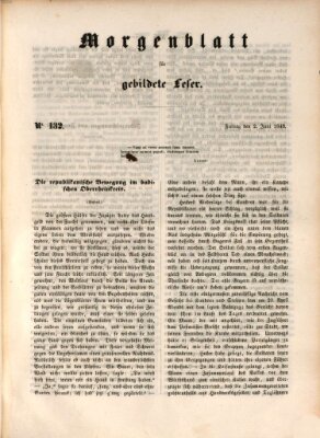 Morgenblatt für gebildete Leser (Morgenblatt für gebildete Stände) Freitag 2. Juni 1848