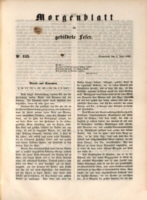 Morgenblatt für gebildete Leser (Morgenblatt für gebildete Stände) Samstag 3. Juni 1848