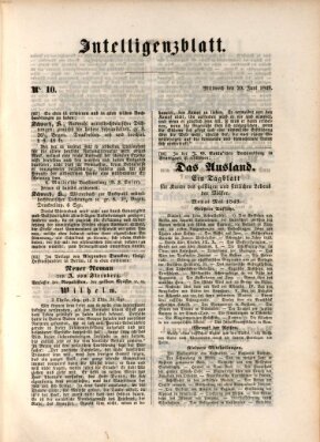 Morgenblatt für gebildete Leser (Morgenblatt für gebildete Stände) Mittwoch 20. Juni 1849