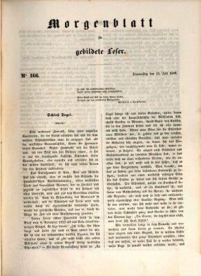 Morgenblatt für gebildete Leser (Morgenblatt für gebildete Stände) Donnerstag 12. Juli 1849