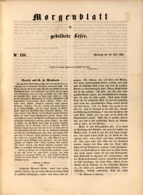 Morgenblatt für gebildete Leser (Morgenblatt für gebildete Stände) Mittwoch 29. Mai 1850