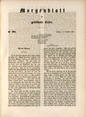 Morgenblatt für gebildete Leser (Morgenblatt für gebildete Stände) Freitag 13. Dezember 1850